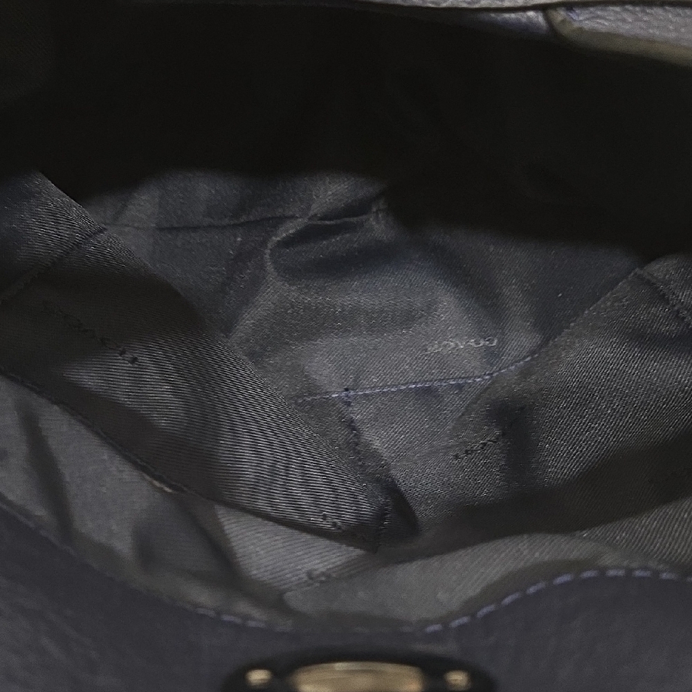 Coach Midnight Blue Leather Shoulder Bag - Picture 12 of 16